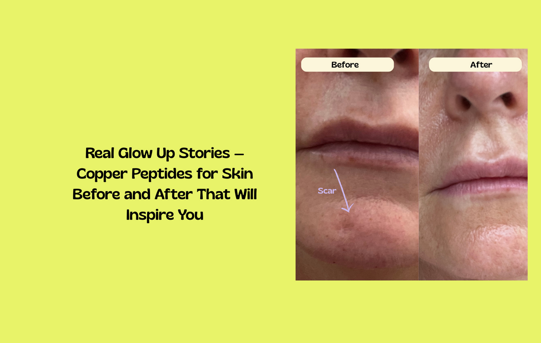 Copper peptide patch results on real skin