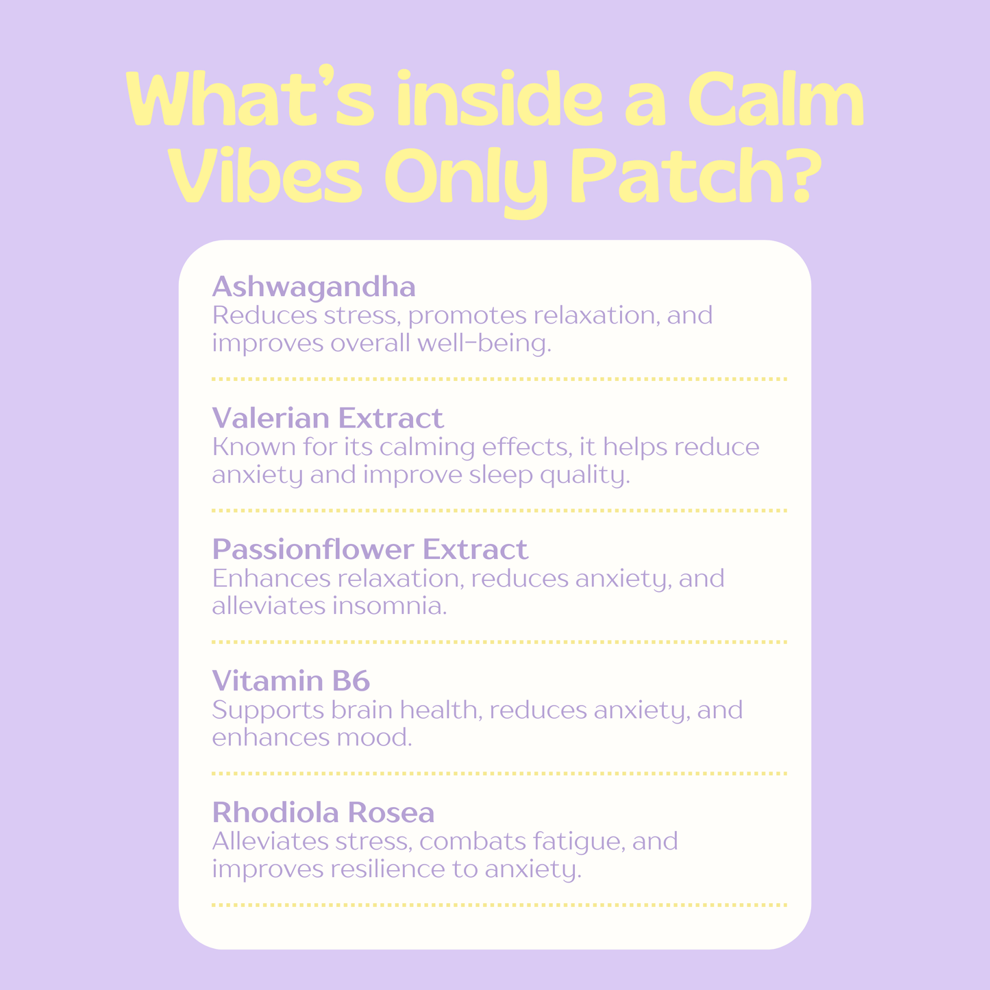 Calm Vibes Only Patches