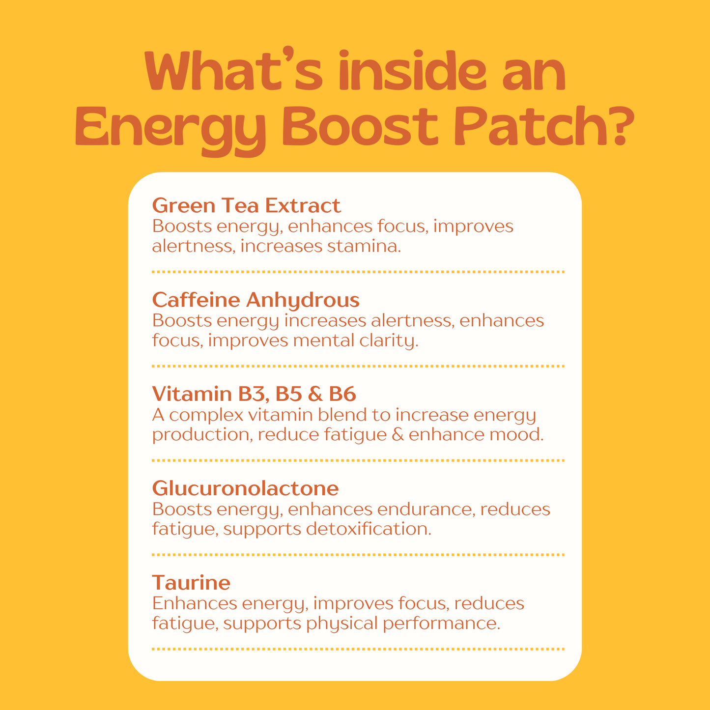Energy Boost Patches