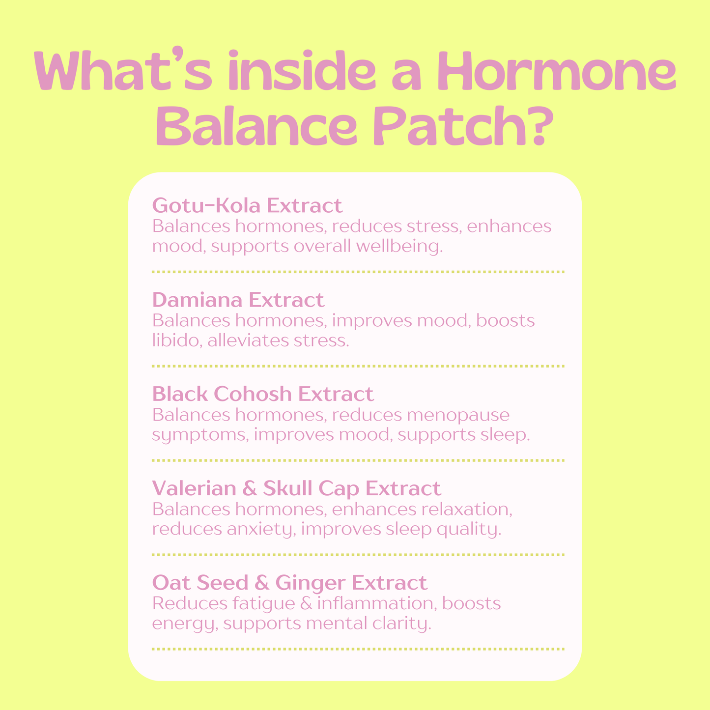 Hormone Balance Patches