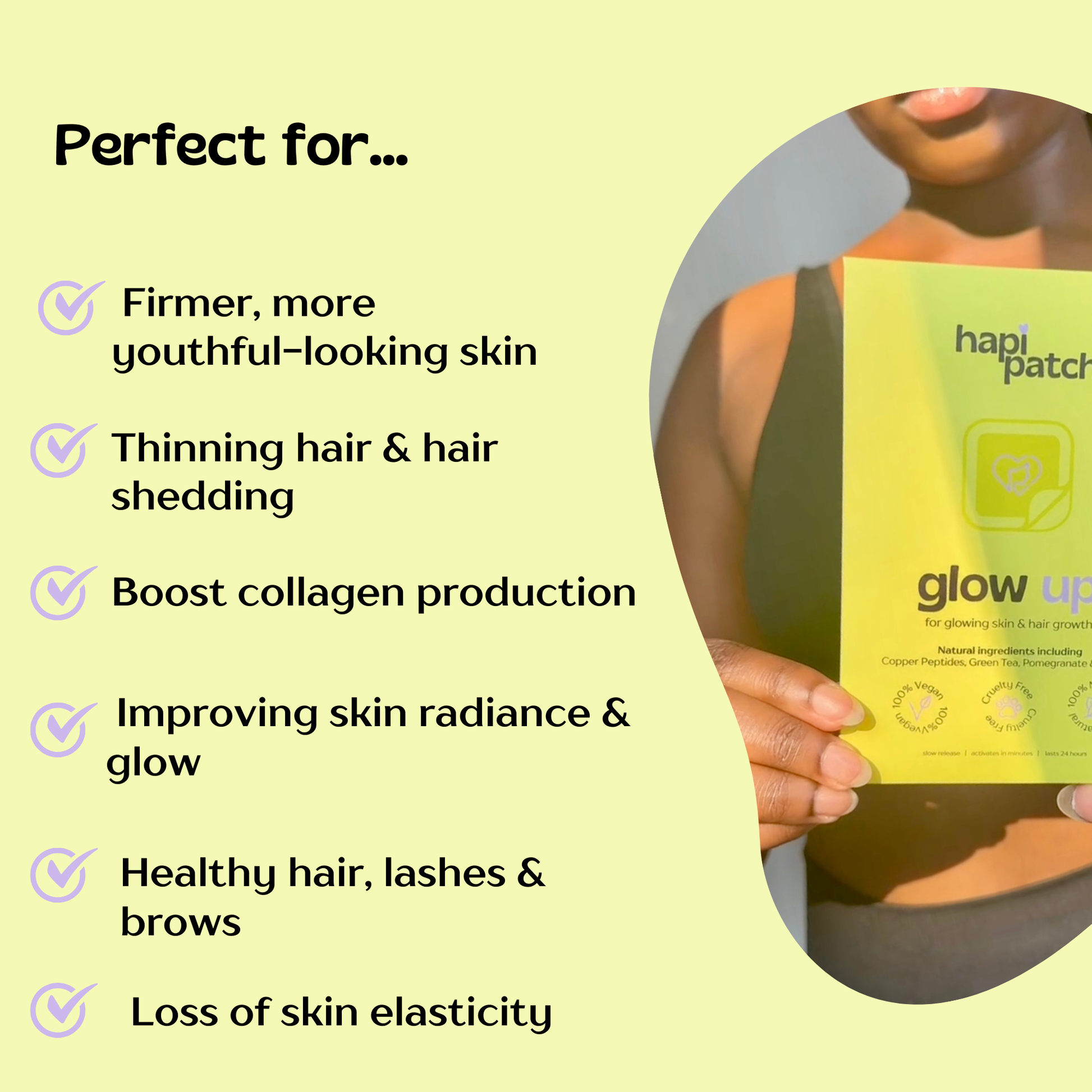 ghk-cu peptide patches Glow Up Patches, for glowing skin & hair growth